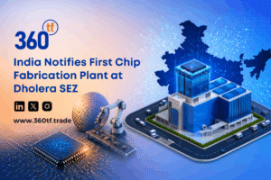 Industrial blueprint and site of India’s first chip fabrication plant in Dholera SEZ.